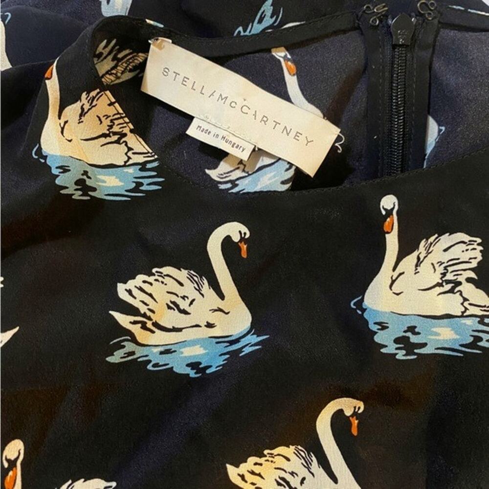 Stella McCartney Silk Swan Blouse IT46 - Picture 3 of 6